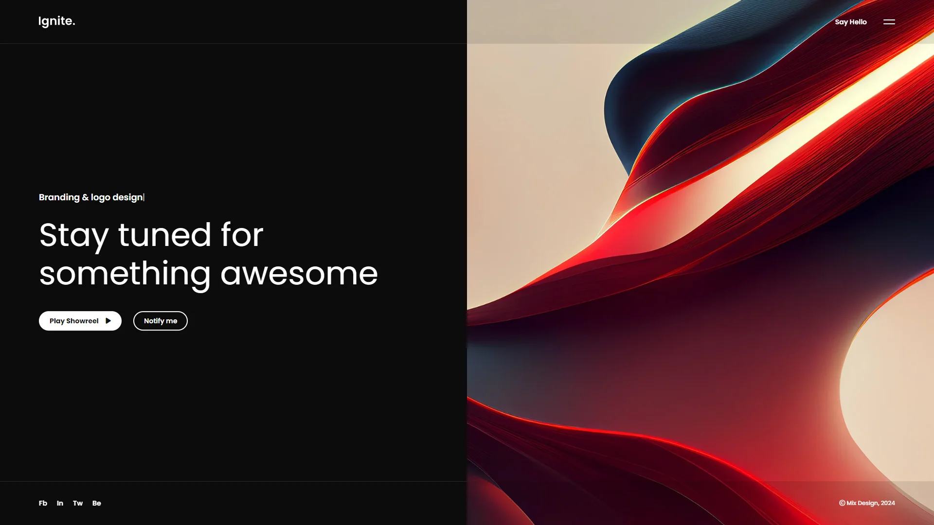 Ignite Coming Soon Template Preview Screen